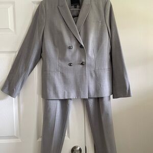 Banana Republic Gray Blazer Tailored Fit Notched Lapels